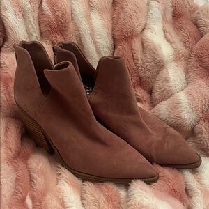 Women's Suede Ankle Boots - Pink/Mauve